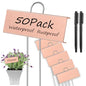 WSICSE 50-Pack Metal Plant Labels, 10.6In Rose Gold Garden Markers with Pen - color: Gold