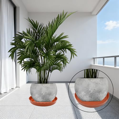 6 Pack Wave Plant Saucer 10 inch, Terracotta Plastic Tray for Pots - color: Terracotta, size: 10"