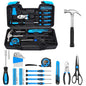 RVOGJP 39-Piece Basic Home Tool Set, General Repair Small Hand Tool Kit with Toolbox for Home, Garage, Office & College Dorm Use, Blue - color: Bule