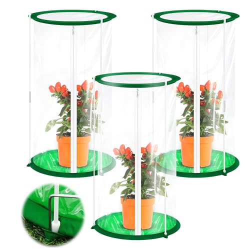 3 Pack Mini Greenhouse Cover, PVC, 22.8×12.6 Inch