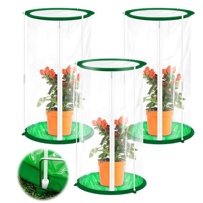 3 Pack Mini Greenhouse Cover, PVC, 22.8×12.6 Inch