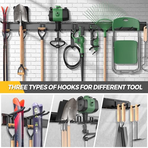 LBT 99" Garage Tool Organizer Wall Mount - 1000lbs Garden Tool Organizer - size: 99inch