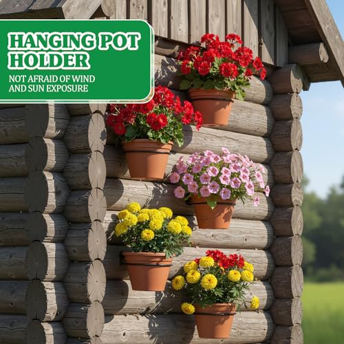 Menkxi Flower Pot Holders Wall Mounted Metal Plant Ring, 6 Pcs, 4 Inch - size: 4 Inch