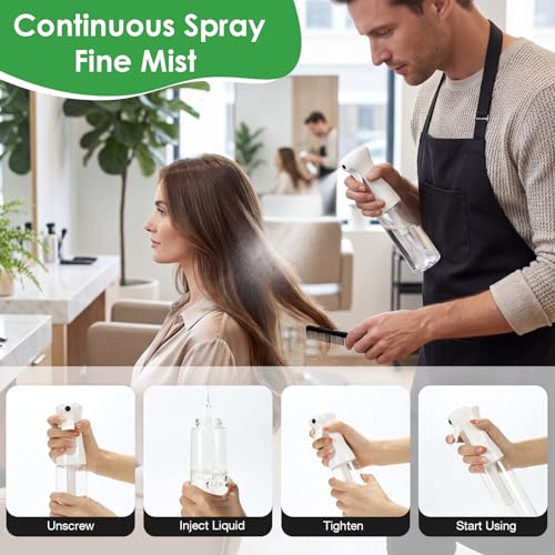 THINTON Mist Spray Bottle for Hair (10oz/300ml) - 2 Pcs