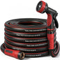 Garden Hose 25ft x 5/8", NON-EXPANDABLE Heavy Duty Hose with Nozzle - size: 25FT