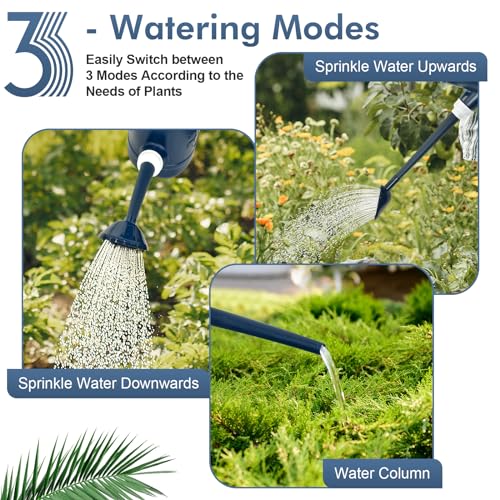 2 Gallon Watering Can, Outdoor Watering Can, Long Spout Large Water Can - color: Dark Blue, size: 2 Gallon