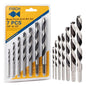 Premium Brad Point Drill Bit Set High-Accuracy Woodworking 1/8"- 1/2" 7 Pcs - size: 7 Piece Set (1/8 in - 1/2 in)