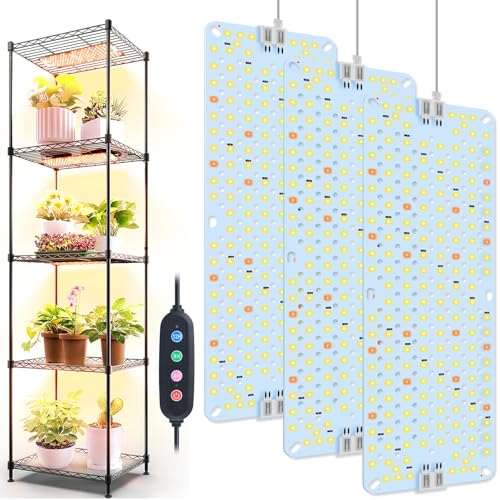 3-Pack Panel Grow Lights for Seed Starting,Veg, Bonsai,Seedling - size: Panel Grow Light(3Pack)