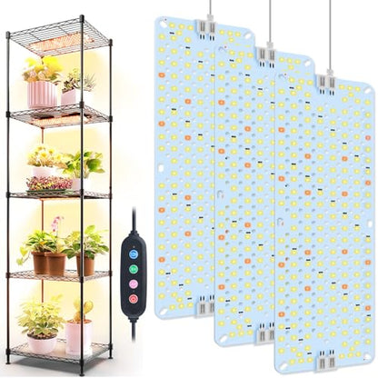 3-Pack Panel Grow Lights for Seed Starting,Veg, Bonsai,Seedling - size: Panel Grow Light(3Pack)