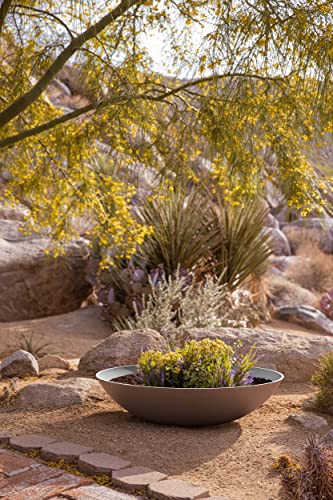 Veradek Mason Series Lane Bowl - Large Outdoor Bowl Planter - color: Gray, size: 8"H x 32"DIA 2PK