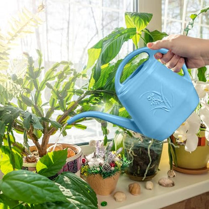 Watering Can - for Home Plant Garden - 1 Gallon Hand - Sky Blue - color: Sky Blue