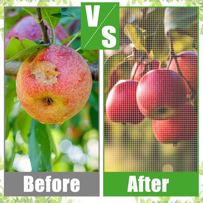 1 Pcs Large Fruit Tree Netting 20 X 16.4 Ft with Zipper Drawstring - size: 20 x 16.4 ft