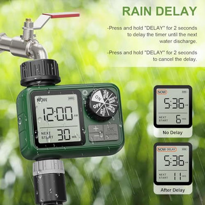 Water Timer for Outdoor Garden Hose, Sprinkler Timer for Garden - style: 1 Outlet-2 Pack