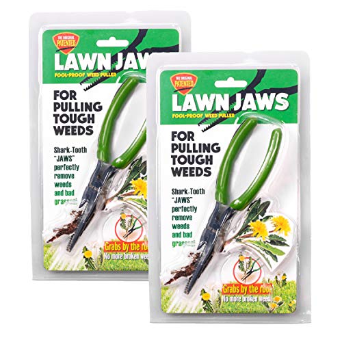 Lawn Jaws Original Shark Tooth Weed Puller Tool 2 Pack, Pulls from the Root - size: 2 Pack
