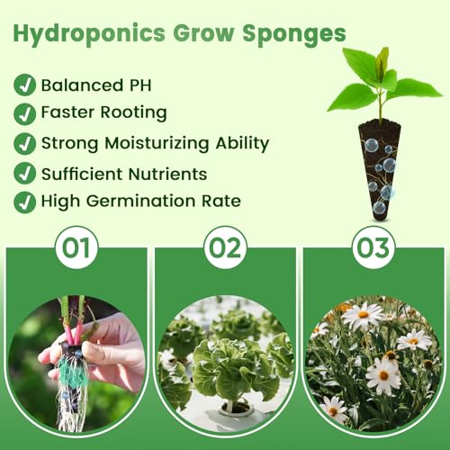Hydroponic Pods Kit, Compatible with AeroGarden, 97Pcs - size: 97pcs-24 Grow Sponges&Labels&Baskets&Domes