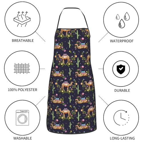 Waterproof Apron with Pockets - color: Purple