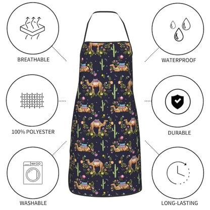 Waterproof Apron with Pockets - color: Purple