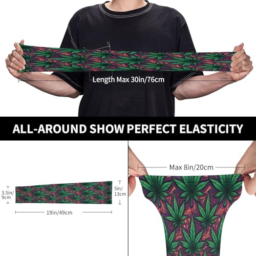 Marijuana Arm Sleeves Cannabis Weed Gardening Sleeves for Women Men - color: Marijuana 068
