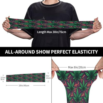 Marijuana Arm Sleeves Cannabis Weed Gardening Sleeves for Women Men - color: Marijuana 068