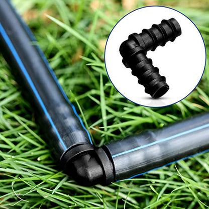 BOAO 32 Pcs Drip Irrigation Barbed Fittings Kit, Tees Elbows Caps, 3/4 Inch