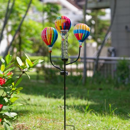 Solar Rain Gauge, Hot Air Balloon Rain Gauge Outdoor