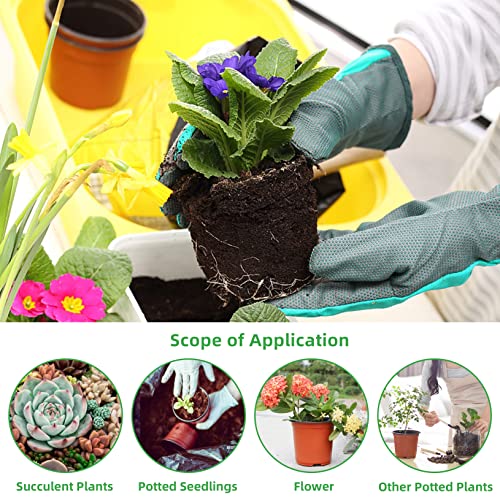 TDHDIKE 4" Small Plastic Plant Pots with 200 Red Seed Starting Pots for Indoor and Outdoor Planting - size: 4inch200