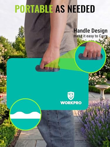 WORKPRO Extra Thick Kneeling Pad, 17.5 x 11 x 1.5 in, Robin's Egg Blue - color: Robin's Egg Blue, size: 1 Pack