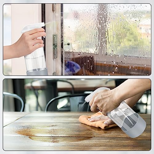 Glass Spray Bottles for Cleaning - 16 oz Spray Bottles with Silicone Sleeve - color: Grey