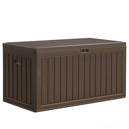YITAHOME 90 Gallon Large Deck Box - color: Brown, size: 90 Gallon