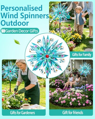 82 Inch Large Metal Wind Spinners for Outdoors