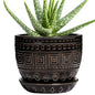 G EPGardening Ceramic Plant Pot, 5.5 Inch Ceramic Planter, Black - color: Palindrome Black
