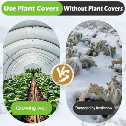 Frost Blanket for Outdoor Plants, Plant Covers Freeze Protection 10x100 Ft - size: 10 x 100Ft