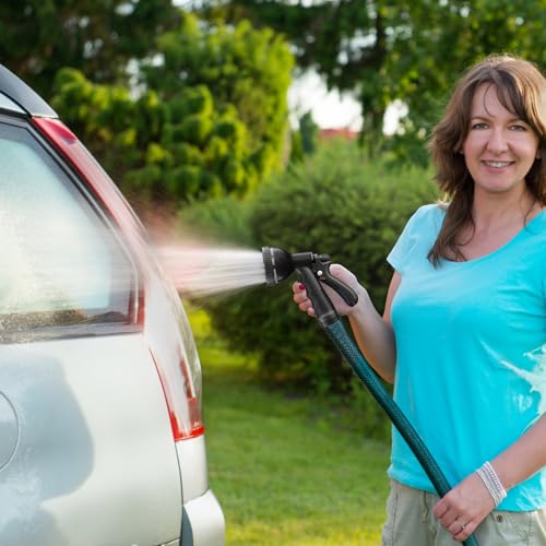 Besiter Garden Hose Nozzle Sprayer: 2 Pack 10 Watering Patterns Spray Nozzles Heavy Duty Hose Head Hose Attachment Black - color: Black/Black