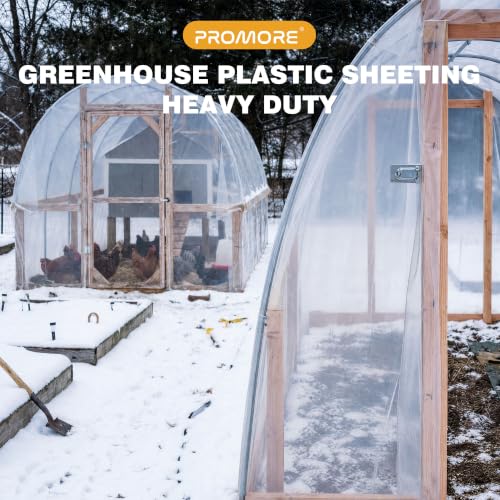 6 Mil Plastic Sheeting, 8x25 FT, Heavy Duty Greenhouse Plastic - size: 8x25 FT