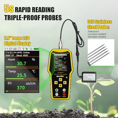 7 in 1 Soil Tester, Digital NPK Tester, Soil Test Kit ±1% High Precision