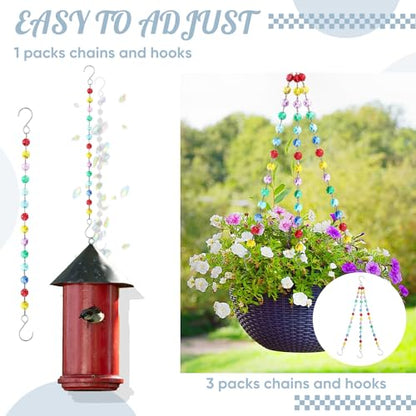 Landical 9 Pack 12 Inch Suncatcher Hanging Chain for Plants, Multicolor - color: Multi Color