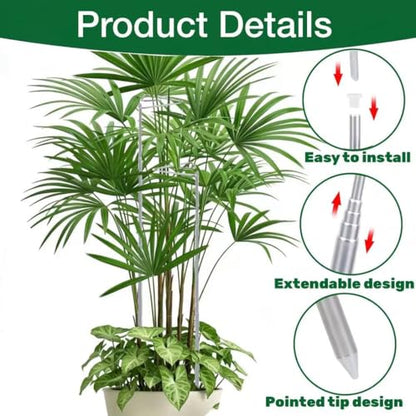 6 Pack Extendable Metal Plant Stakes for Indoor Plants Flowers, Tomatoes