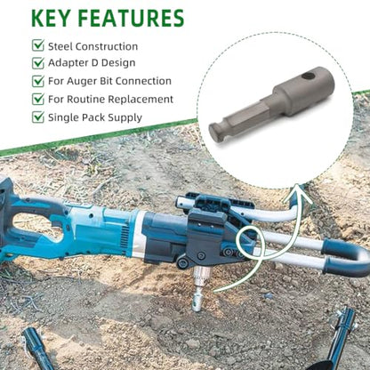 327687-6 Earth Auger Bit Adapter D Compatible with Makita