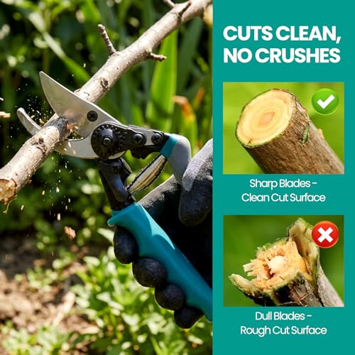 Heavy Duty Branch Cutter, Ergonomic Garden Clippers Shears for Gardening