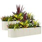 Garvee 2 Pack 8x2x2ft Galvanized Raised Garden Bed, Oval Metal Planter Box - color: Beige-oval, size: 8x2x2ft 2pcs