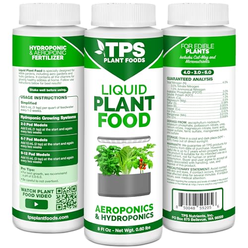 Liquid Plant Food - Fertilizer for AeroGarden & Hydroponic Systems, 1 Gal - size: 128 fl oz