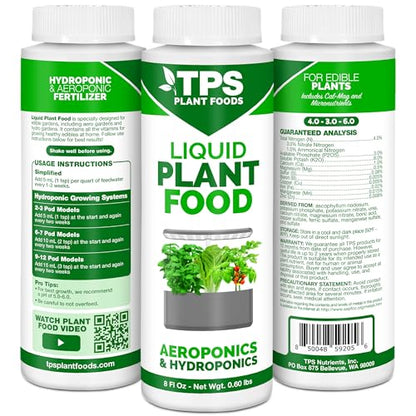 Liquid Plant Food - Fertilizer for AeroGarden & Hydroponic Systems, 1 Gal - size: 128 fl oz