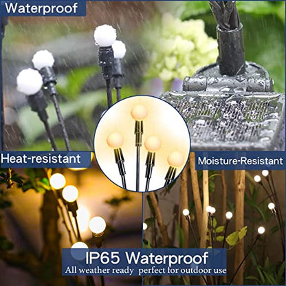 TONULAX Solar Garden Lights - Upgraded Solar Swaying Light, Sway by Wind, Outdoor Lights, Yard Patio Pathway Decoration, High Flexibility Iron Wire & Heavy Bulb Base, Warm White (4 Pack) - size: 4 Pack