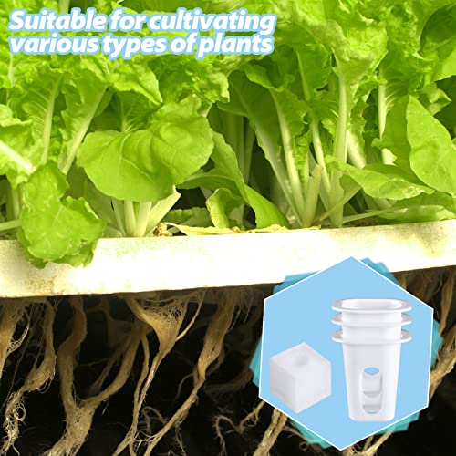 100 Pcs Hydroponic Grow Baskets and Seed Pods Kit with Square Sponges