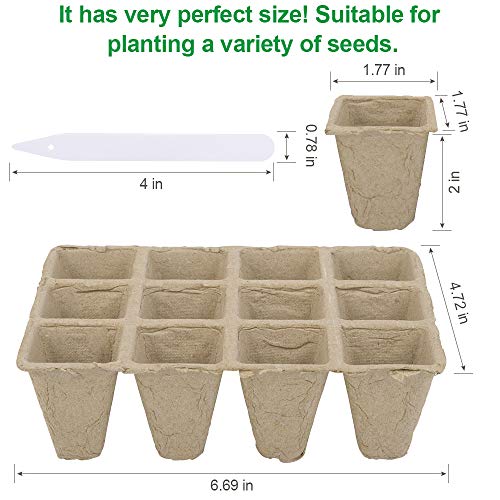 120 Cells Seed Starter Tray Kit, Organic Germination Seedling 10 Pack