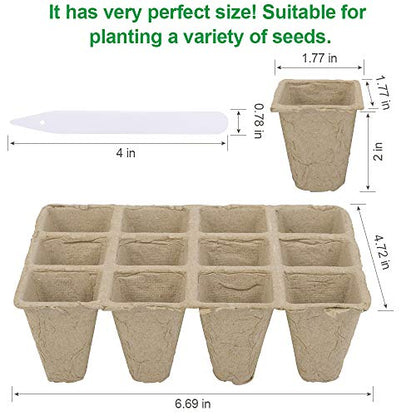 120 Cells Seed Starter Tray Kit, Organic Germination Seedling 10 Pack