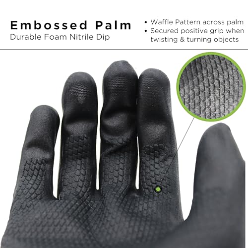 SHOWA 380 Foamed Nitrile Palm Coated General Purpose Work Gloves with Nylon Liner, 13-Gauge, Small (1 Pair) - size: Small, style: 1 Pair