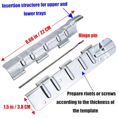8" Pallet Collar Hinges - 12 PCS 3 Layers - Perfect for Custom-Depth Raised Garden Beds, Pet Enclosures, and Home Storage Solutions