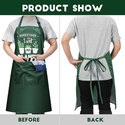3 Pcs Funny Garden Aprons for Women with Pockets