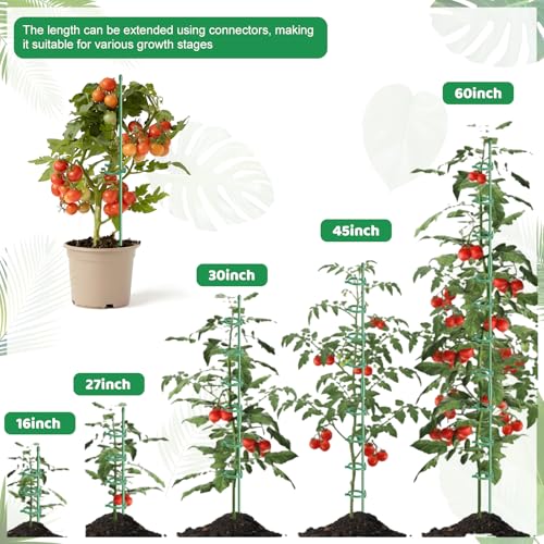 12 Inch Adjustable Plant Stakes, 16 Pcs Plant Supports Plant Sticks - size: 12In